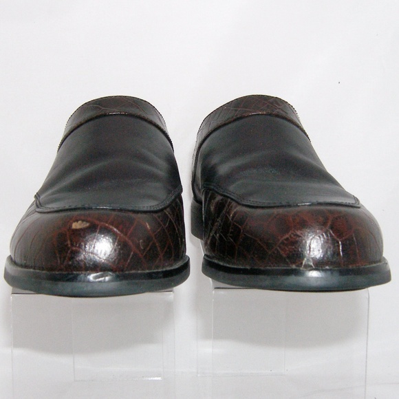 Ariat leather reptile print clog black brown 7.5B - Picture 10 of 11